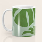 monstera leaves minimal plant green summer Coffee Mug Gallery Image 3