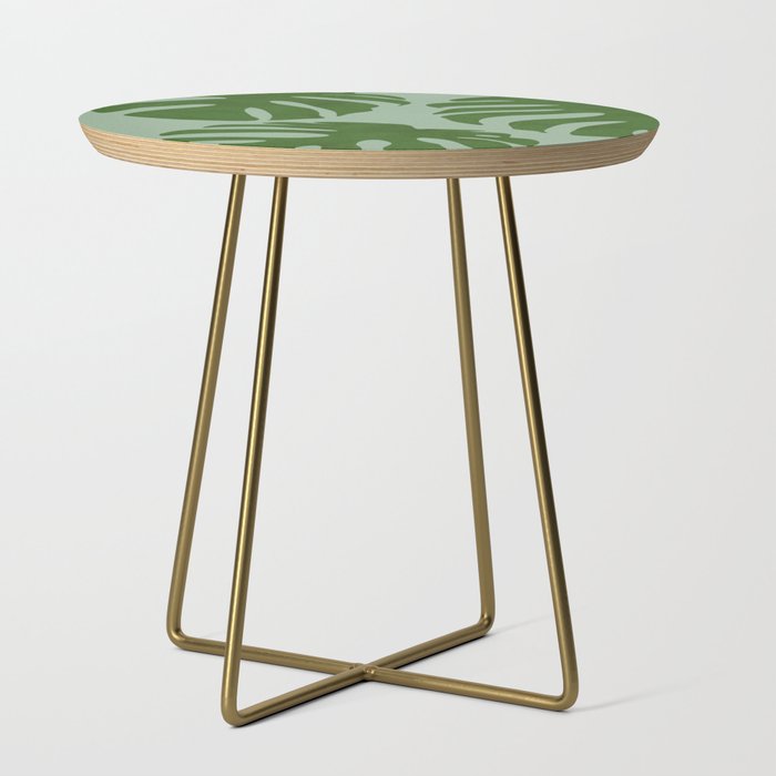 monstera leaves minimal plant green summer Side Table Gallery Image 1
