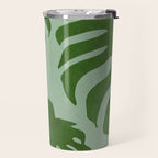 monstera leaves minimal plant green summer Travel Mug Gallery Image 2