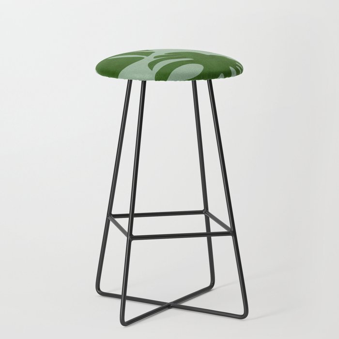 monstera leaves minimal plant green summer Stool Gallery Image 1