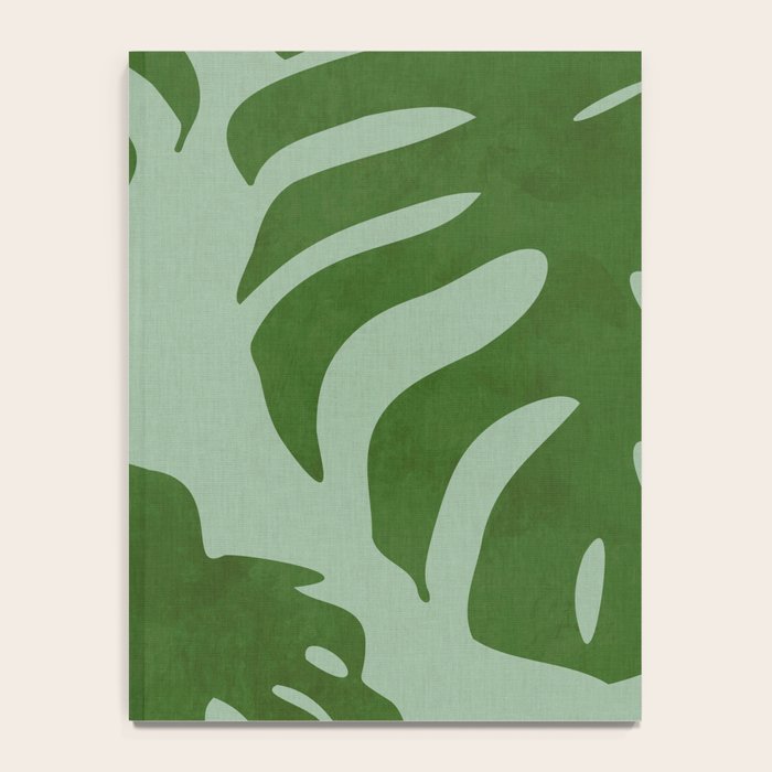 monstera leaves minimal plant green summer Notebook Gallery Image 4