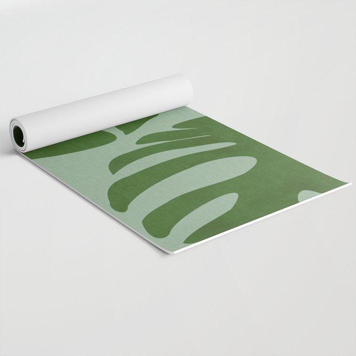 monstera leaves minimal plant green summer Yoga Mat Gallery Image 2
