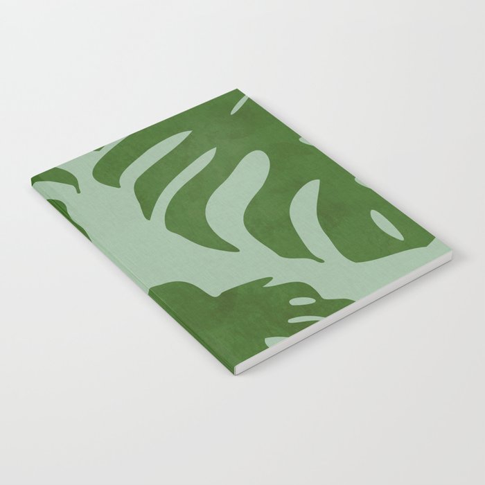 monstera leaves minimal plant green summer Notebook Gallery Image 1