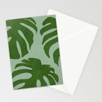 monstera leaves minimal plant green summer Stationery Card Gallery Image 2