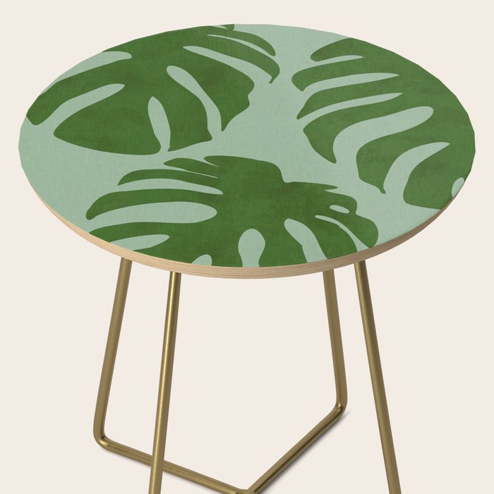 monstera leaves minimal plant green summer Side Table Gallery Image 2