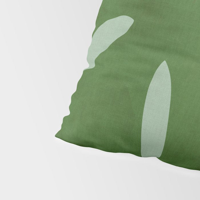 monstera leaves minimal plant green summer Pillow Sham Gallery Image 4
