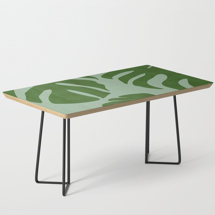 monstera leaves minimal plant green summer Coffee Table Gallery Image 1