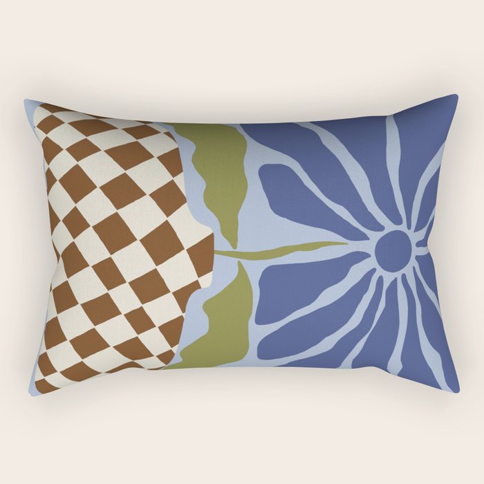 Big blooming flowerpot  Rectangular Pillow Gallery Image 1