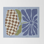 Big blooming flowerpot  Throw Blanket Gallery Image 2