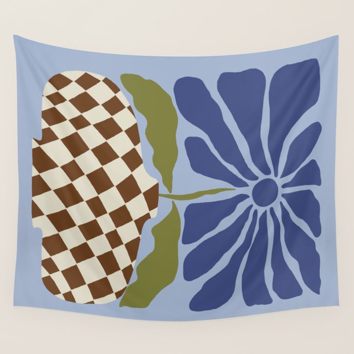 Big blooming flowerpot  Wall Tapestry Gallery Image 1