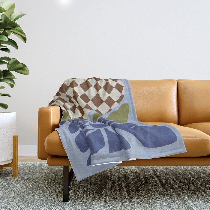 Big blooming flowerpot  Throw Blanket Gallery Image 1