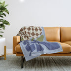 Big blooming flowerpot  Throw Blanket Gallery Image 1