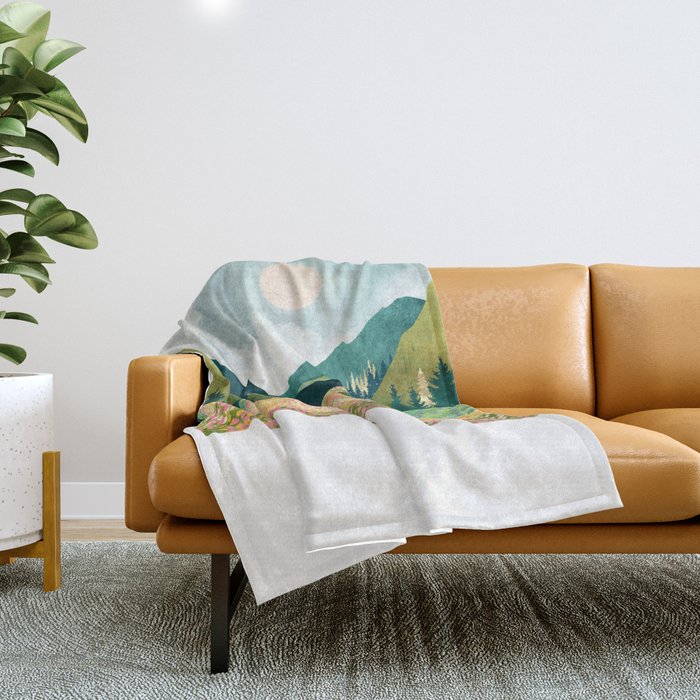 Spring Flower Vista Throw Blanket Gallery Image 1