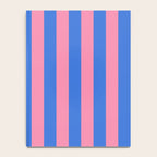 Bold Fun Stripes Blue and Pink Simple Colorful Vertical Pop Pattern Notebook Gallery Image 4
