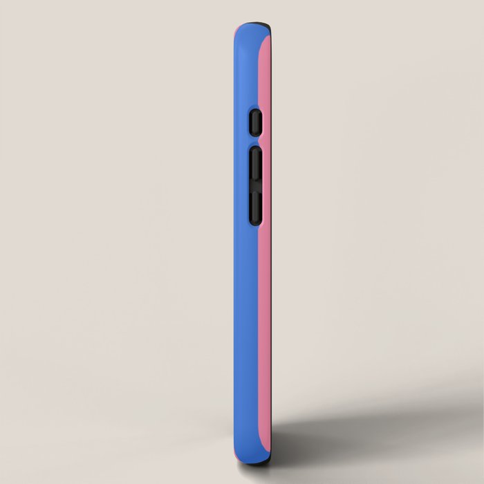 Bold Fun Stripes Blue and Pink Simple Colorful Vertical Pop Pattern iPhone Case Gallery Image 2