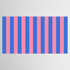Bold Fun Stripes Blue and Pink Simple Colorful Vertical Pop Pattern Tablecloth Gallery Image 2