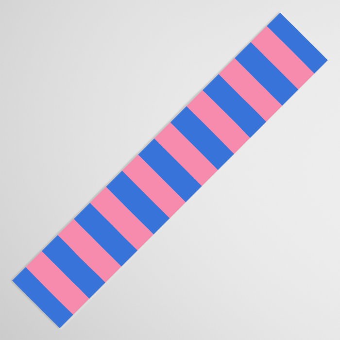 Bold Fun Stripes Blue and Pink Simple Colorful Vertical Pop Pattern Table Runner Gallery Image 3