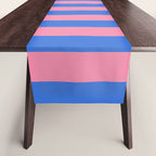 Bold Fun Stripes Blue and Pink Simple Colorful Vertical Pop Pattern Table Runner Gallery Image 1