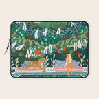 Chilling by the pool with my leopard Tropical Jungle Nature Wildlife Bohemian Morocco Travel Laptop Sleeve Gallery Image 1
