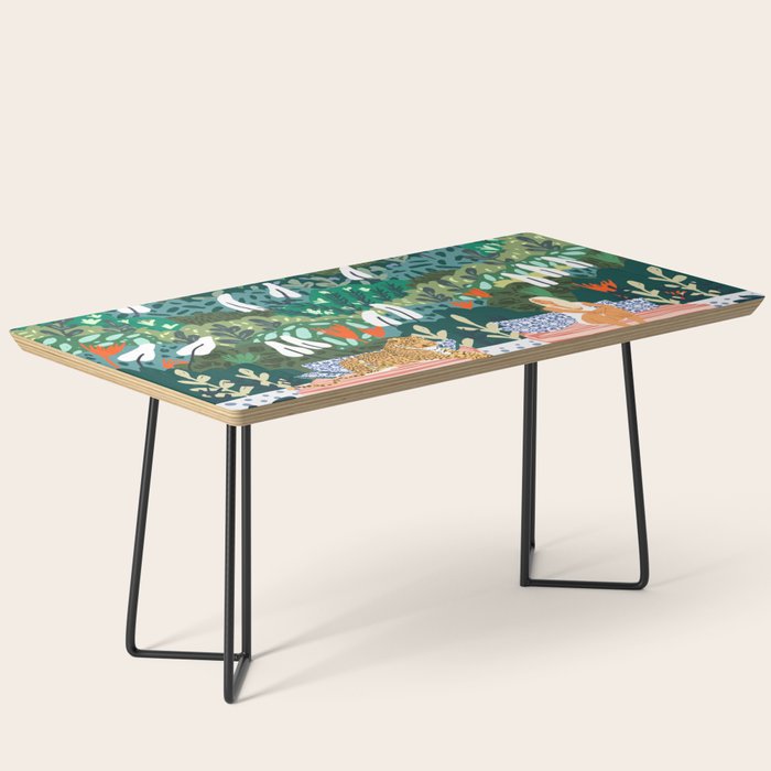 Chilling by the pool with my leopard Tropical Jungle Nature Wildlife Bohemian Morocco Travel Coffee Table Gallery Image 1