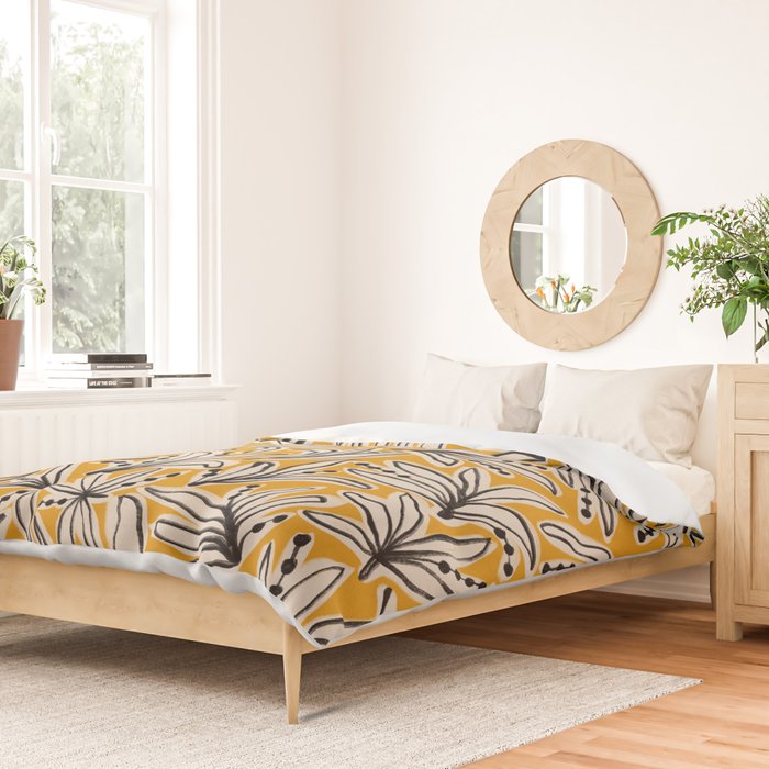 Lily Flower Pattern #2 Duvet Cover Gallery Image 2