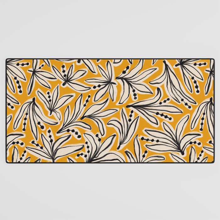 Lily Flower Pattern #2 Desk Mat Gallery Image 3