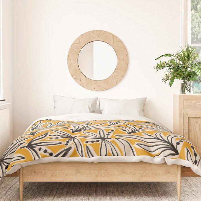 Lily Flower Pattern #2 Duvet Cover Gallery Image 3