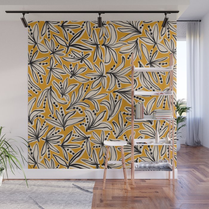 Lily Flower Pattern #2 Wall Mural Gallery Image 1