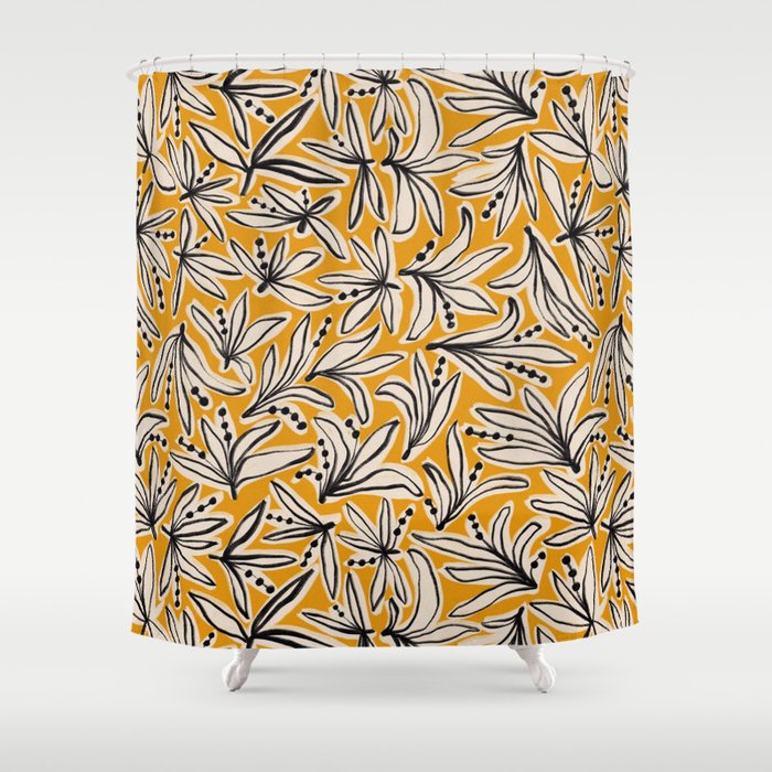 Lily Flower Pattern #2 Shower Curtain Gallery Image 1