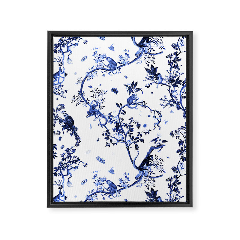 Monkey World Jouy Framed Canvas Print Gallery Image 8