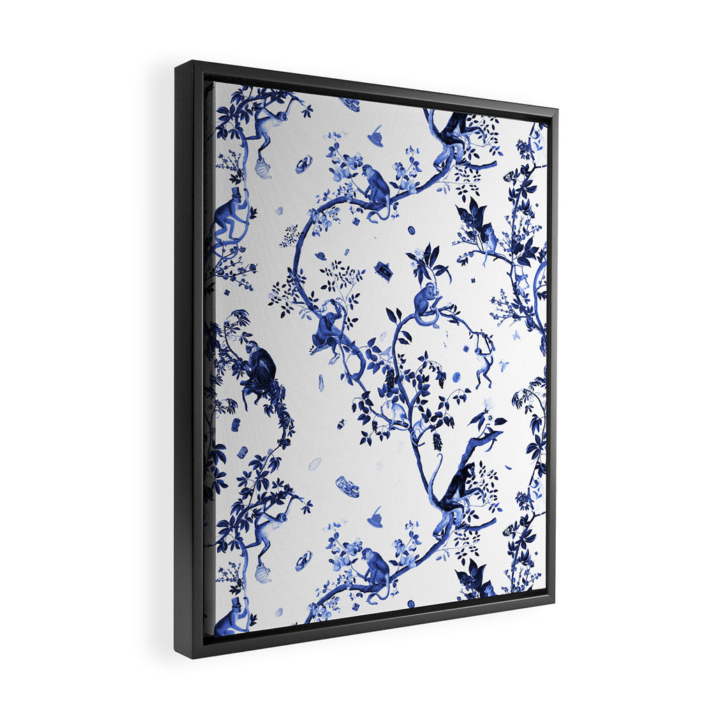 Monkey World Jouy Framed Canvas Print Gallery Image 2