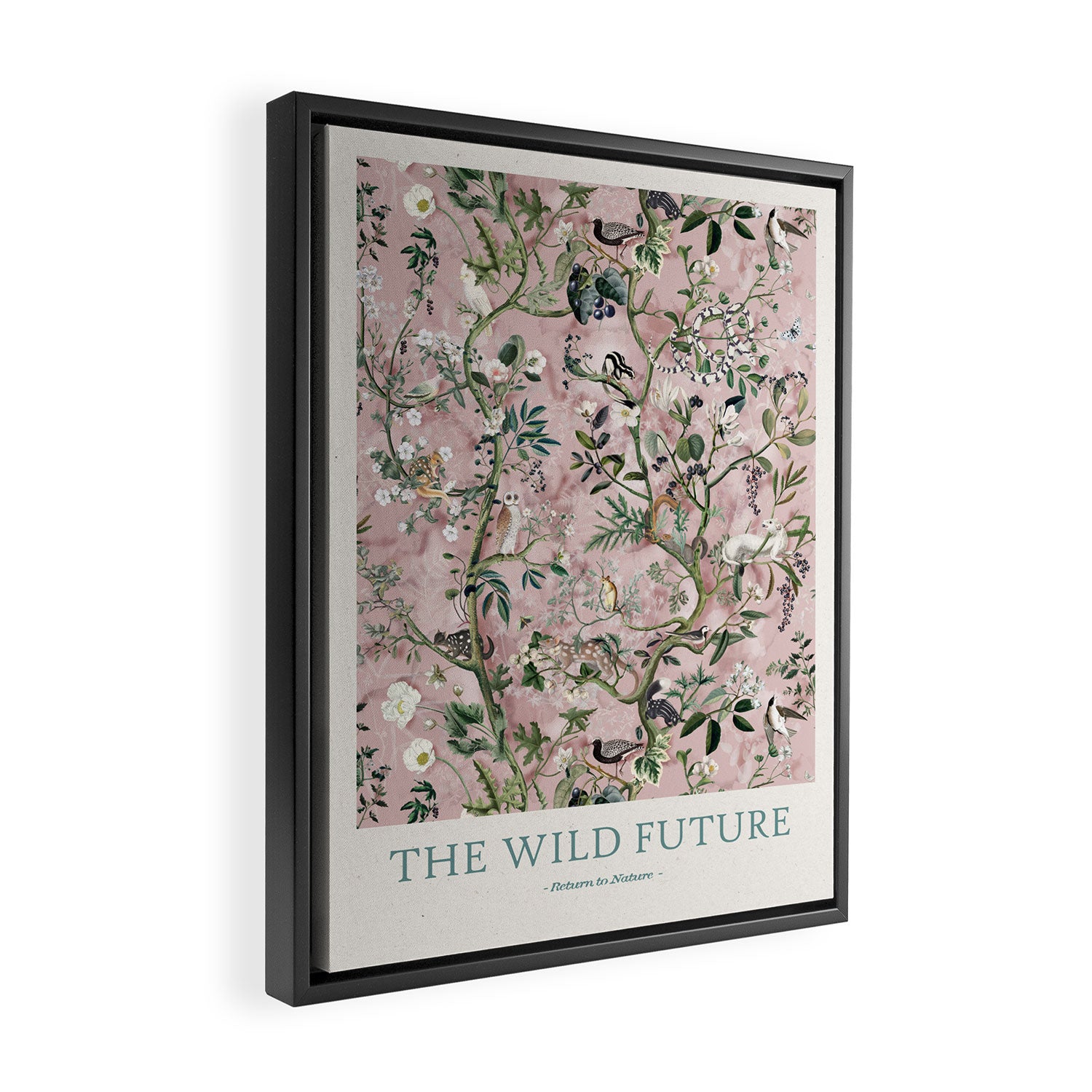 Wild Future pink Framed Canvas Print Gallery Image 2