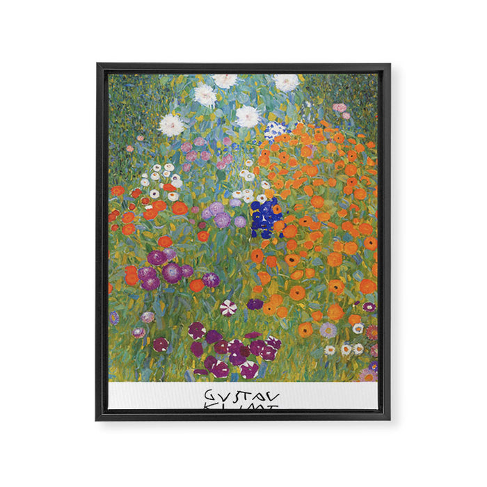 Bauerngarten by Gustav Klimt, 1907 Framed Canvas Print Gallery Image 1