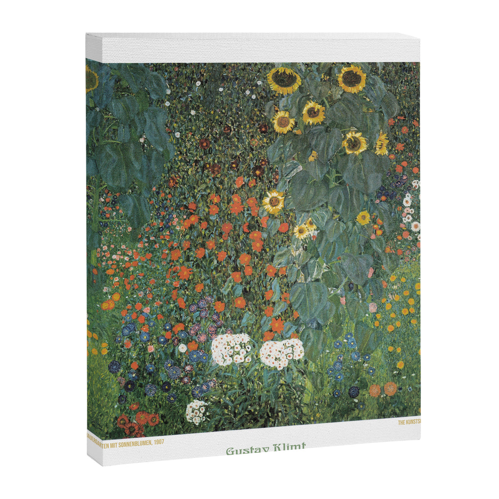 Farm Garden with Sunflowers (Bauerngarten mit Sonnenblumen) by Gustav Klimt Canvas Print Gallery Image 6