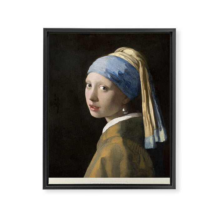 Girl with a Pearl Earring by Johannes Vermeer Framed Canvas Print Gallery Image 1