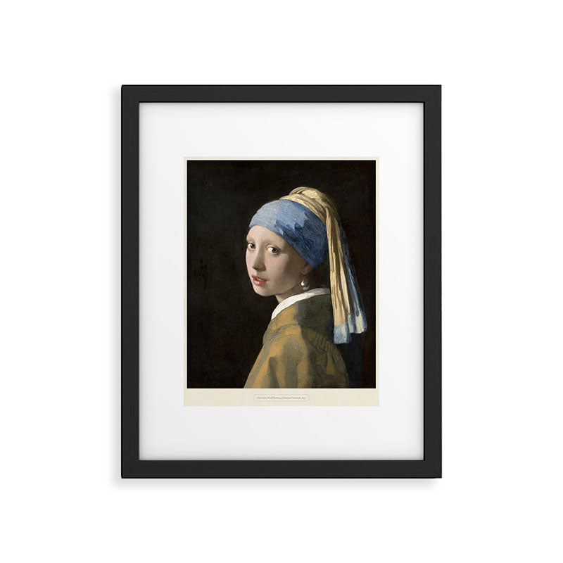 Girl with a Pearl Earring by Johannes Vermeer Framed Art Print Gallery Image 5