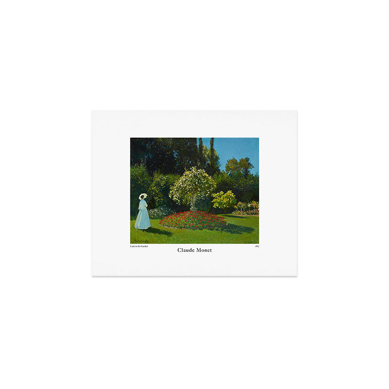 Lady in the Garden by Claude Monet Art Print Gallery Image 1