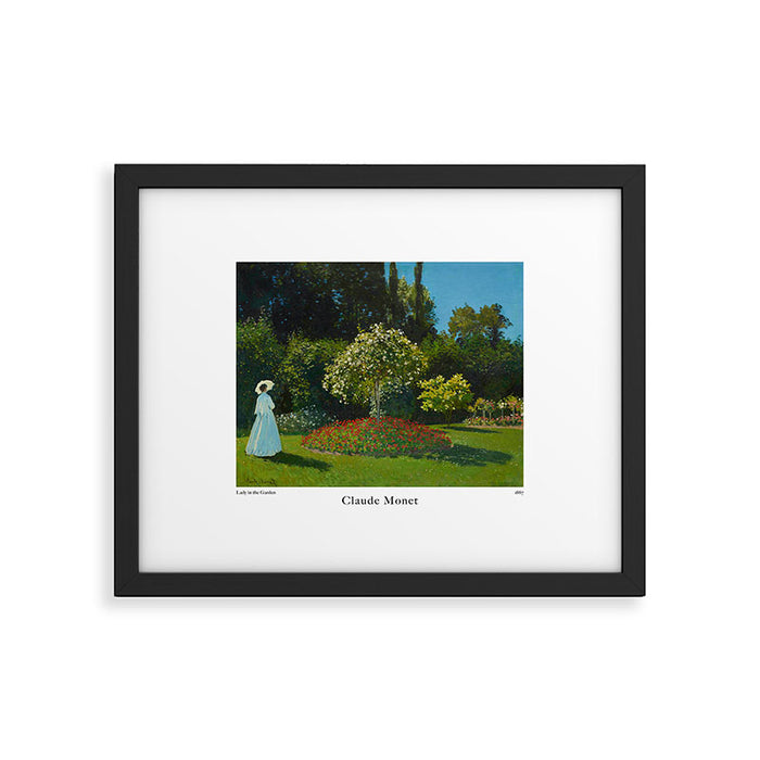 Lady in the Garden by Claude Monet Framed Art Print Gallery Image 1
