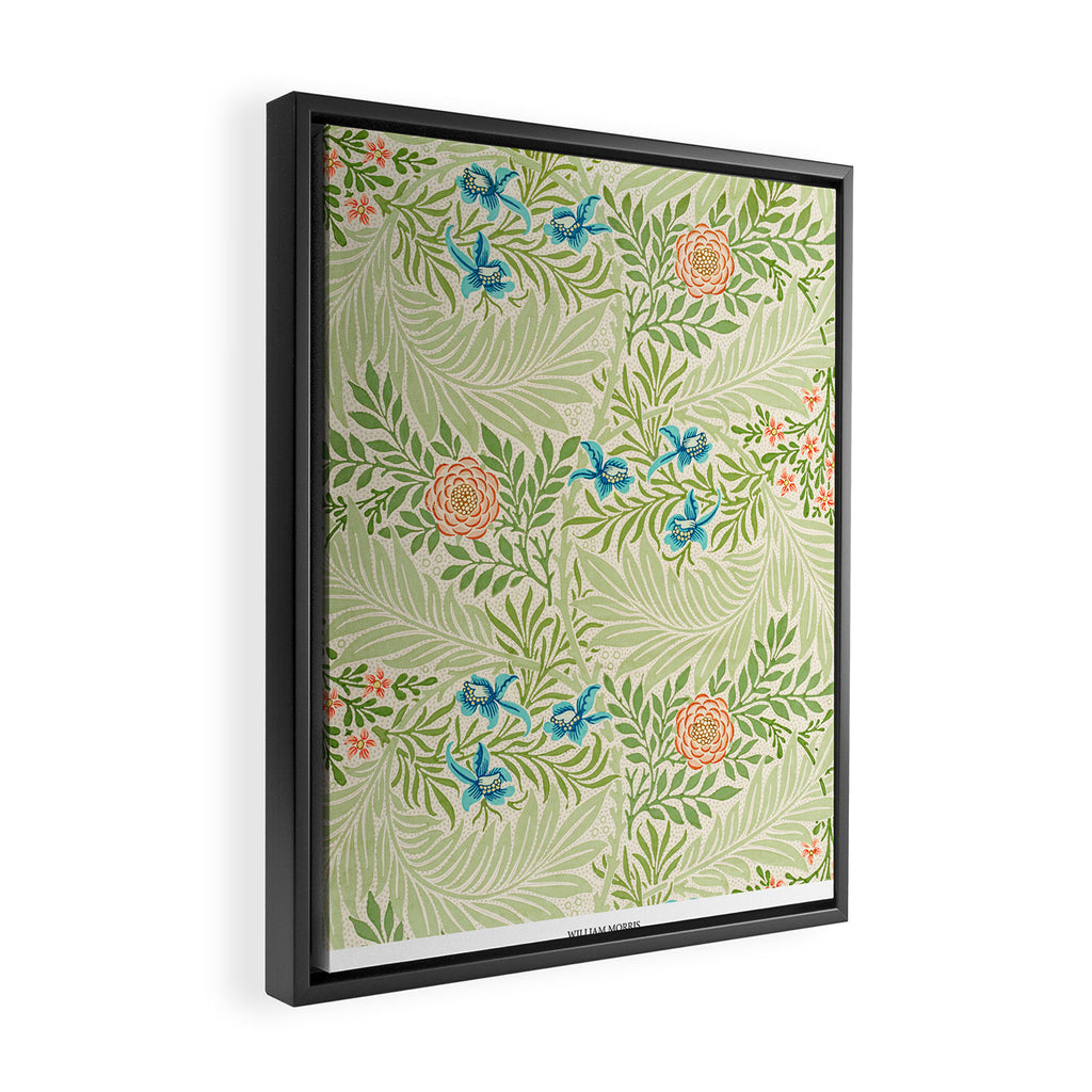 Larkspur by William Morris Framed Canvas Print Gallery Image 2