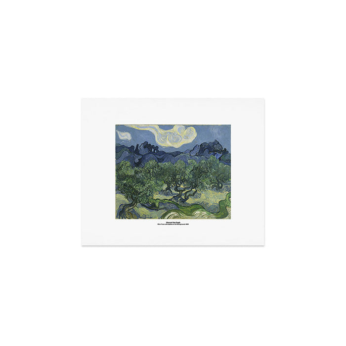 Olive Trees with the Alpilles in the Background by Vincent Van Gogh Art Print Gallery Image 1