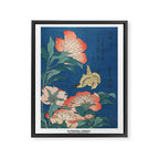 Peonies and Canary by Katsushika Hokusai Framed Canvas Print Gallery Image 6