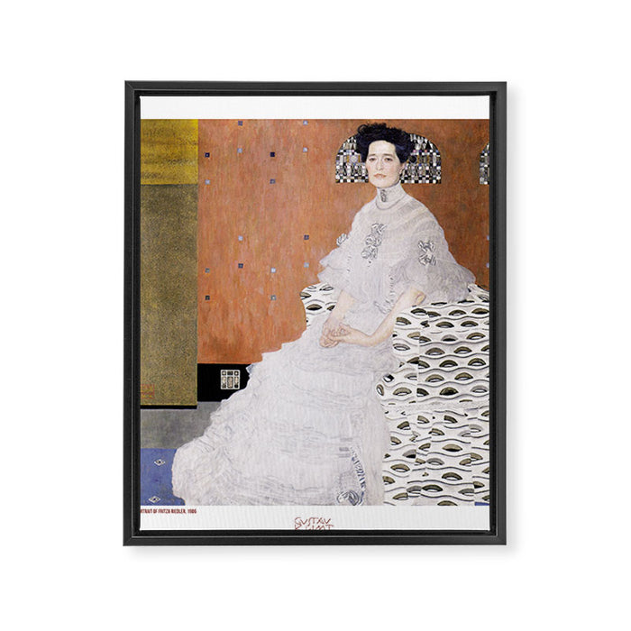 Portrait of Fritza Riedler by Gustav Klimt Framed Canvas Print Gallery Image 1