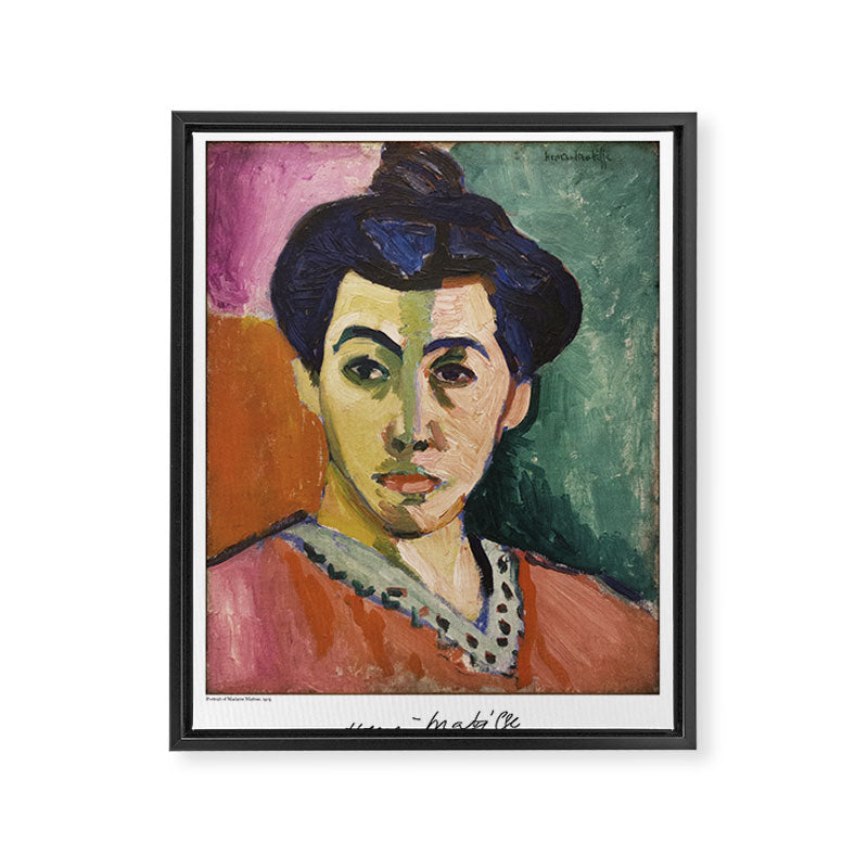 Portrait of Madame Matisse (The Green Stripe) by Henri Matisse Framed Canvas Print Gallery Image 6