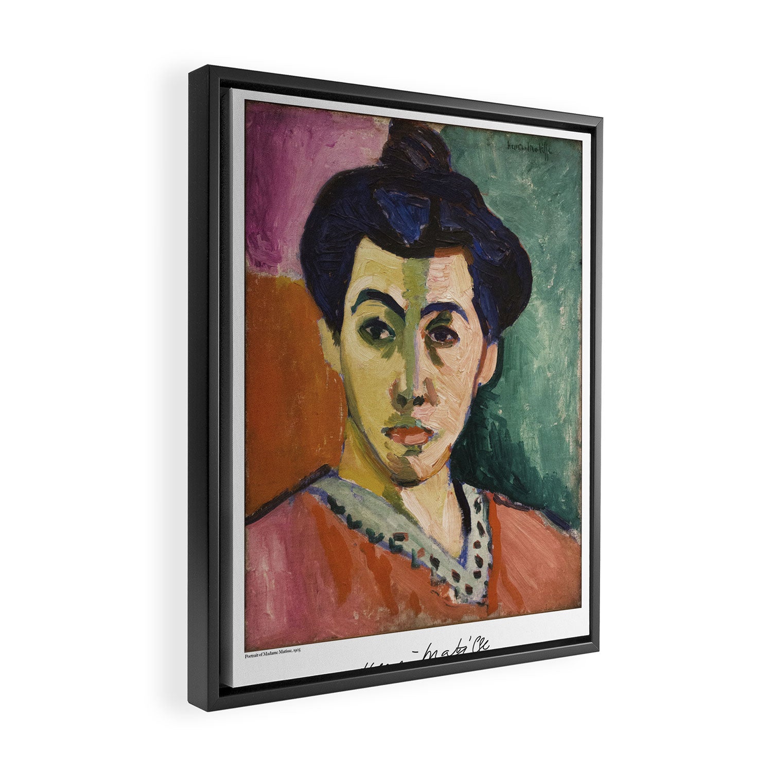 Portrait of Madame Matisse (The Green Stripe) by Henri Matisse Framed Canvas Print Gallery Image 2