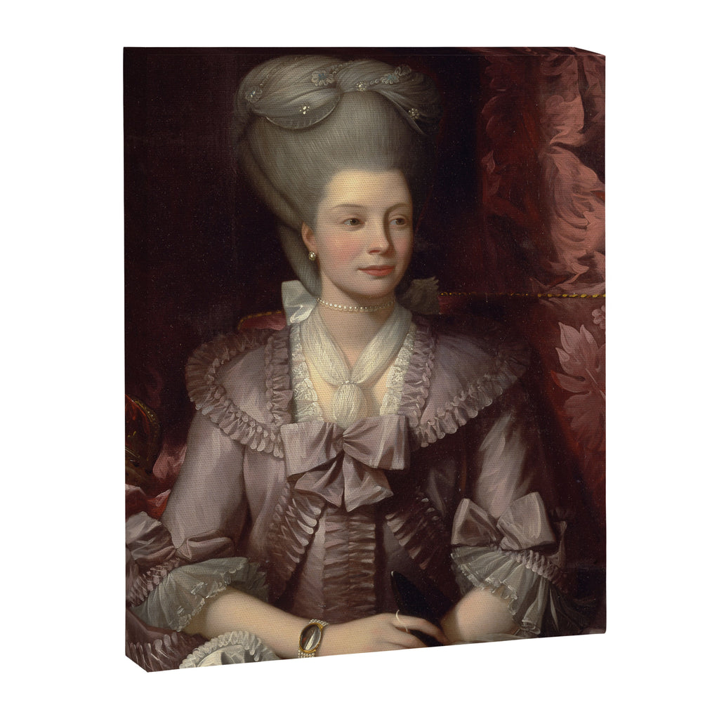 Queen Charlotte Portrait by Benjamin West Canvas Print Gallery Image 6