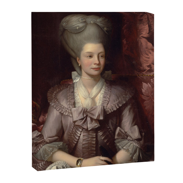 Queen Charlotte Portrait by Benjamin West Canvas Print Gallery Image 1