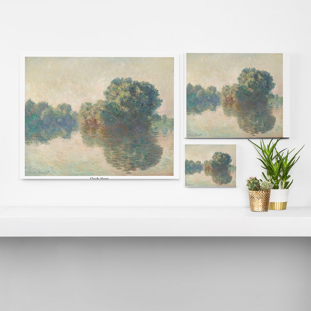Seine at Giverny by Claude Monet Canvas Print Gallery Image 3
