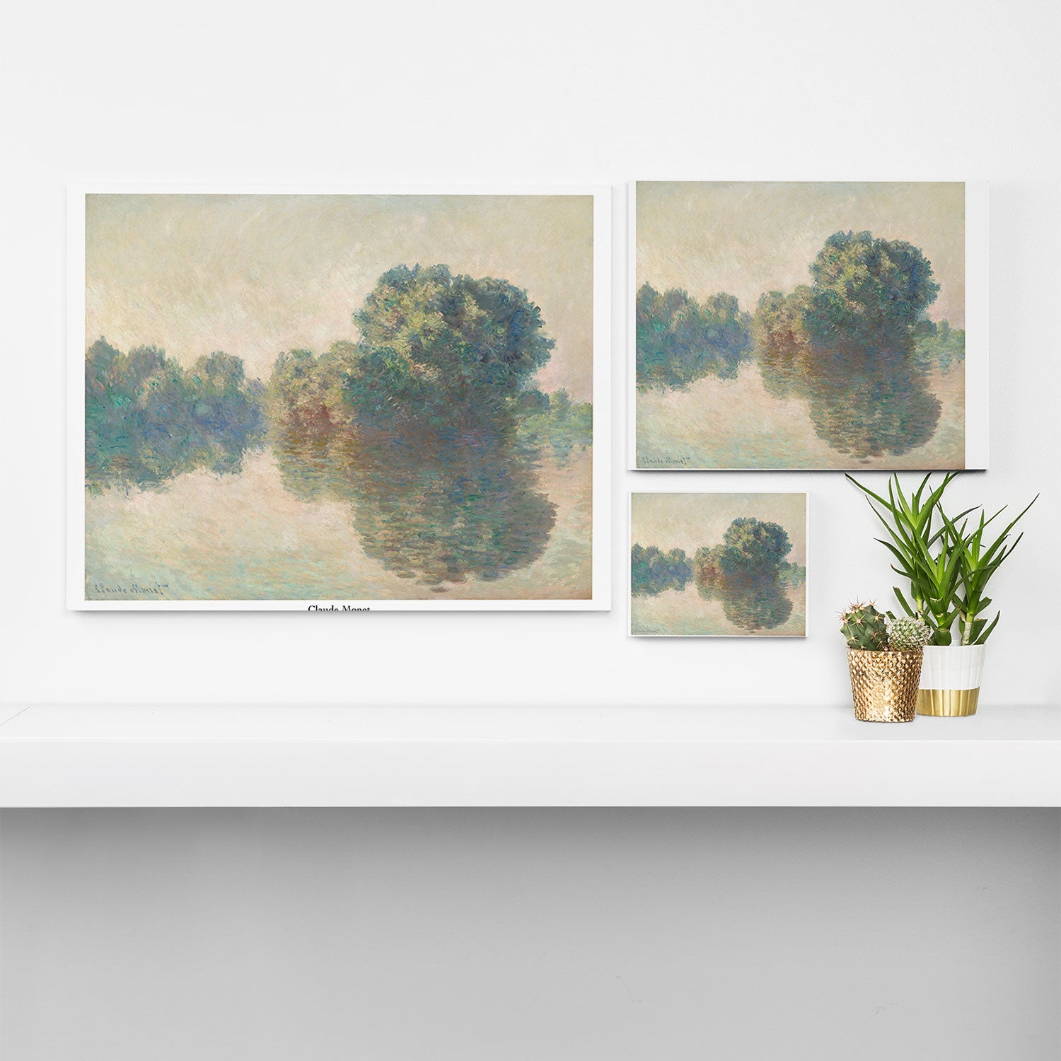 Seine at Giverny by Claude Monet Canvas Print Gallery Image 3