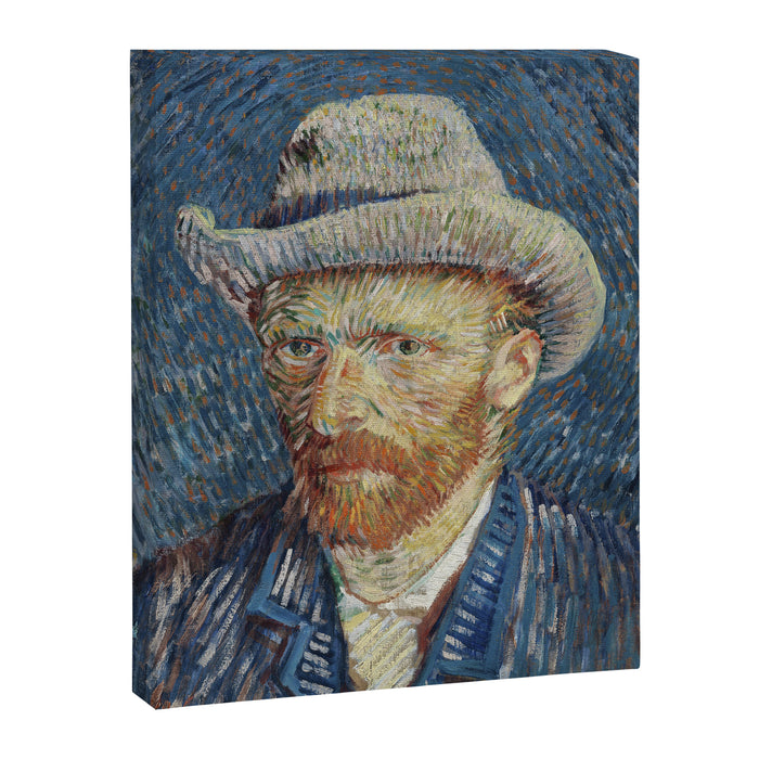 Self Portrait in Grey Felt Hat by Vincent Van Gogh Canvas Print Gallery Image 1