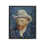 Self Portrait in Grey Felt Hat by Vincent Van Gogh Framed Canvas Print Gallery Image 6